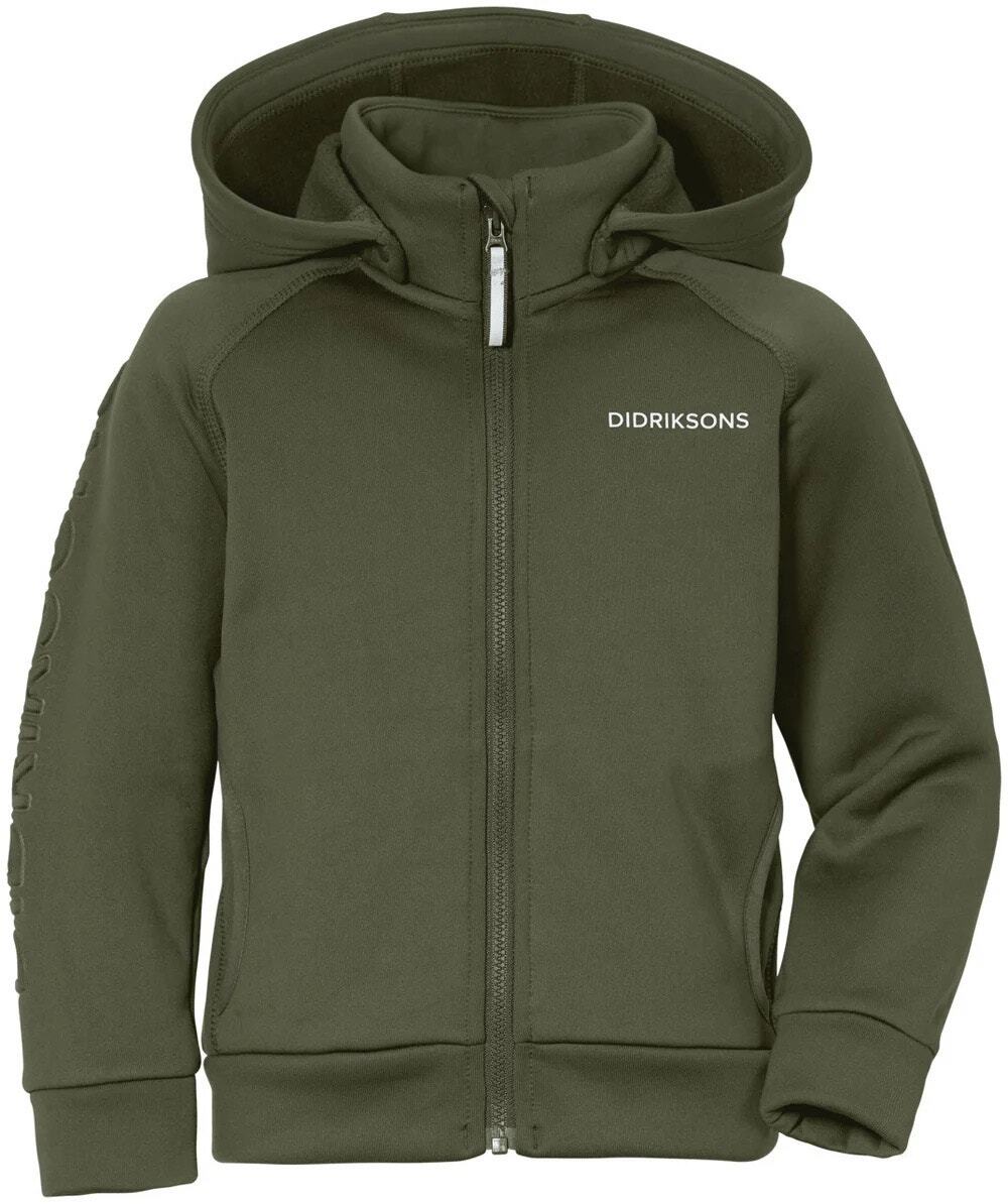 Didriksons Corin Technical Mid Layer Zip Jacket Olive Youth Large 9-10 (140)